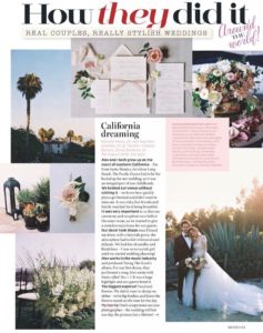 Santa Barbara, California wedding Bride's magazine feature - TEAM Hair and Makeup
